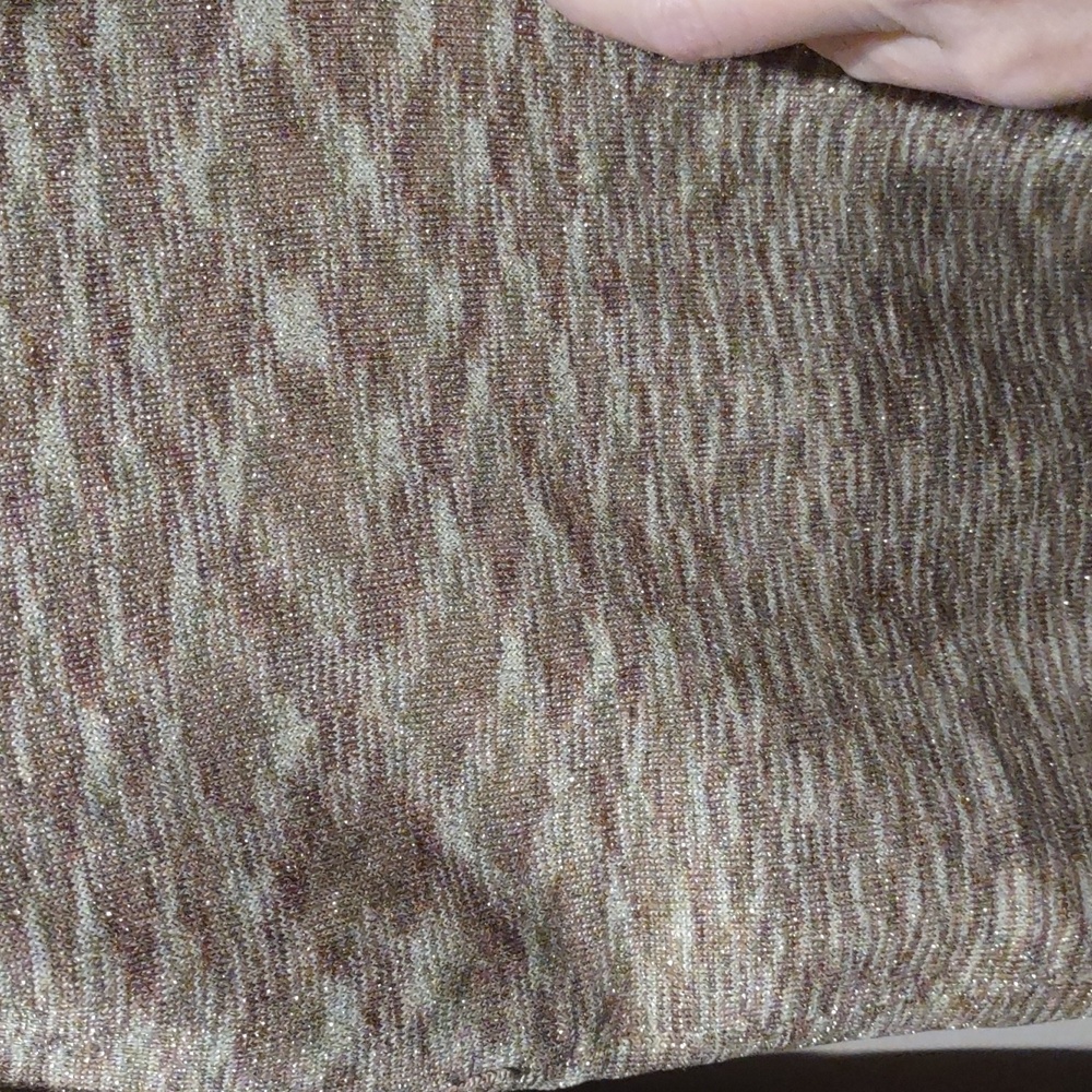 Gold With Shimmer Open Front Sweater Size Large - Picture 2 of 6
